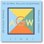 Name Doodles - Square Address Labels/Stickers (Fleetwood Summer)